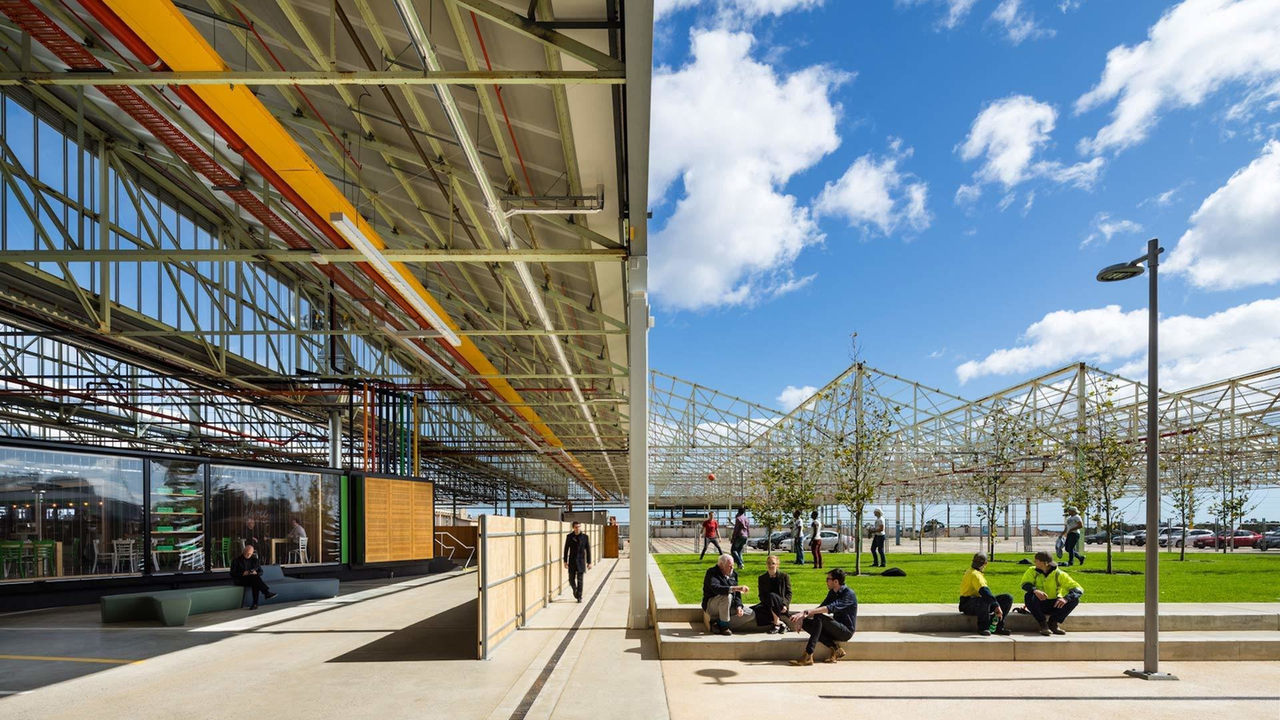 Tonsley Park Redevelopment Main assembly building and pods