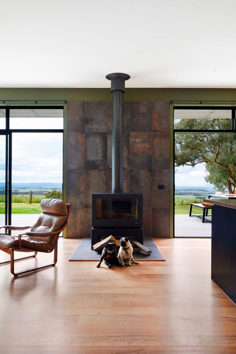 interior chimney and views