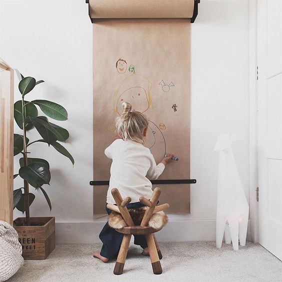 playroom idea example - girl drawing