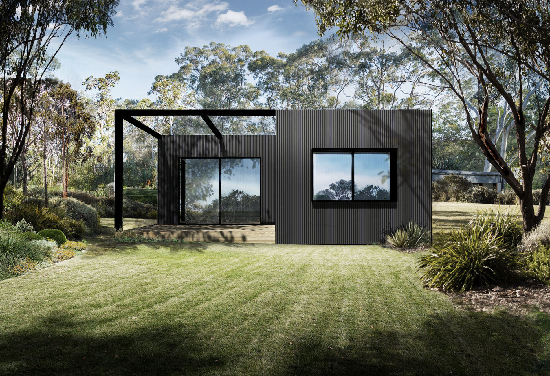 archiblox point lonsdale house II rear render