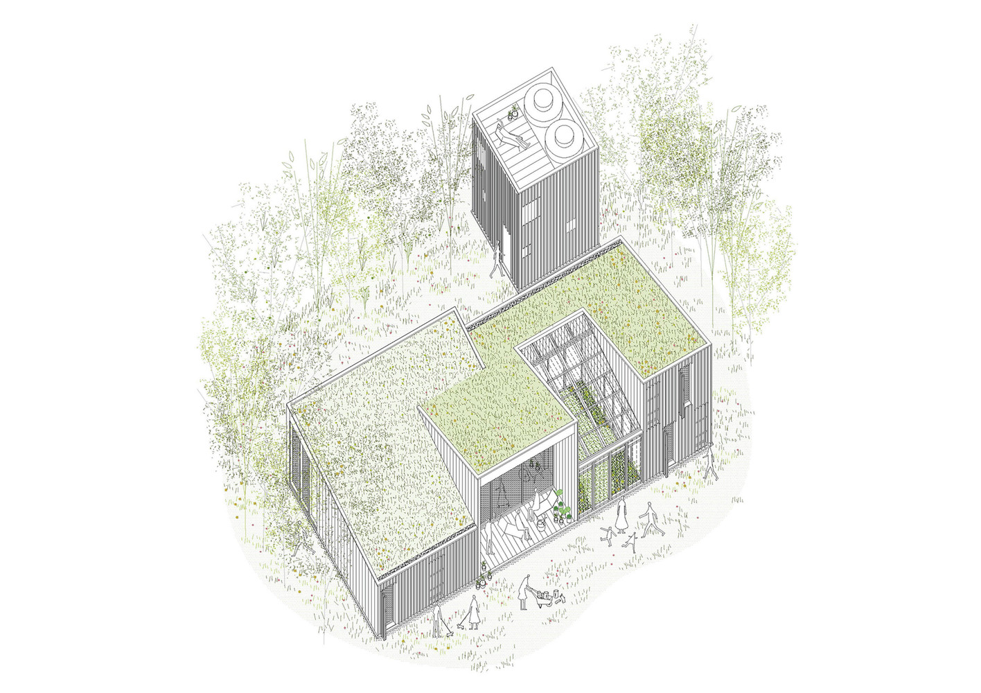 Drawing of AA House