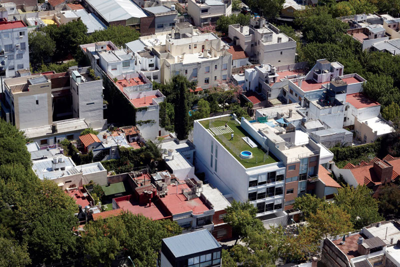 once building aerial view