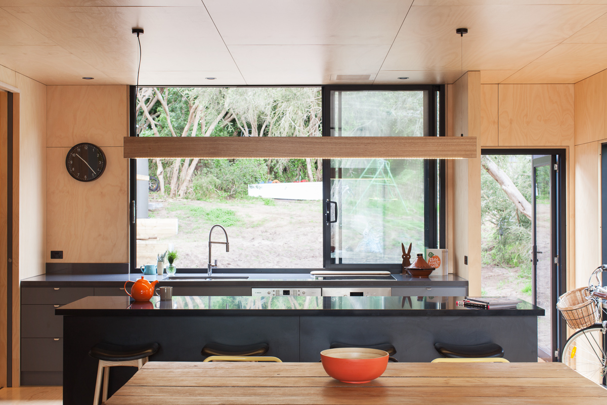 archiblox blairgowrie house internal kitchen to outside view