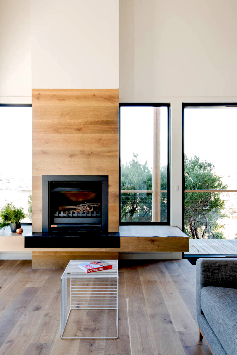 archiblox sorrento beach house fireplace living room image